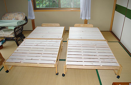 別荘の寝具